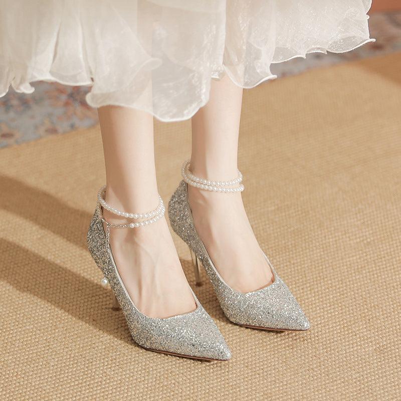 Women's Pumps Crystal Wedding Engagement Pointed Toe Women's Shoes