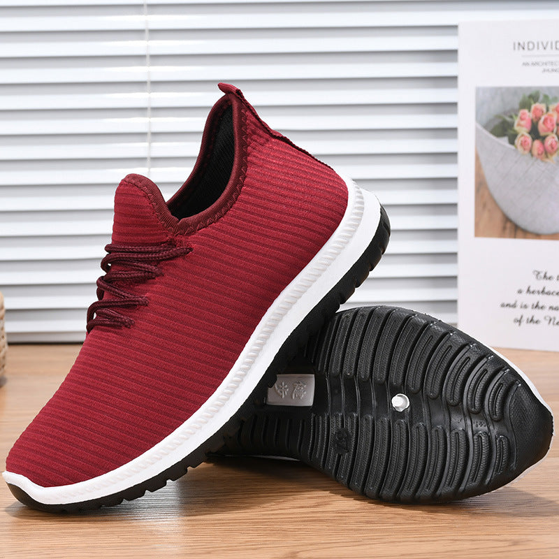 Chaussures de marche pour femmes et hommes, semelles souples en tissu