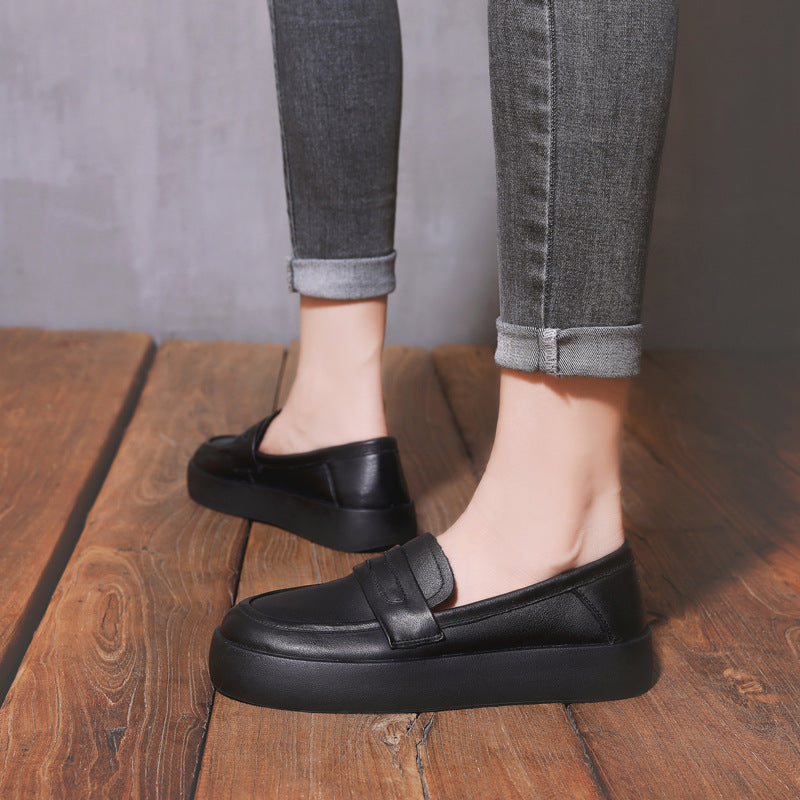 Women's Slip-on Pumps Soft Bottom Retro British Loafers