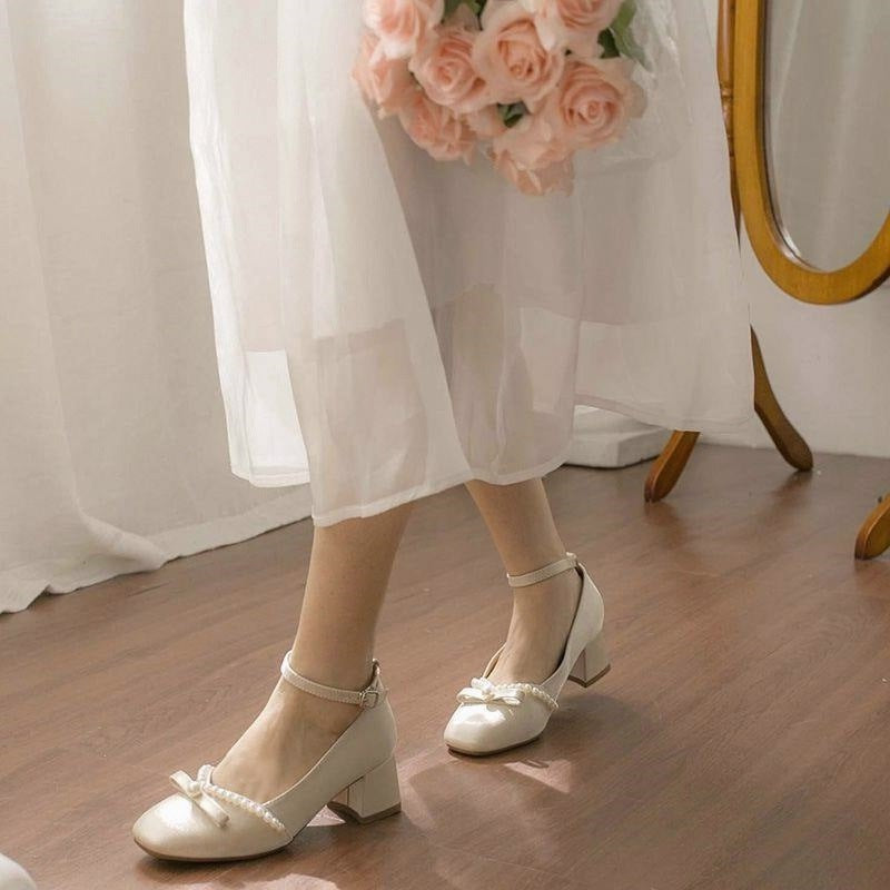 French Style Vintage Mary Jane Gentle Sweet Shu Heels