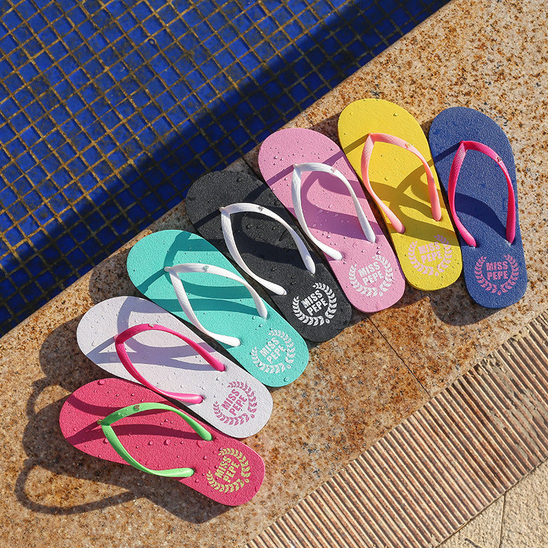 Bequeme Flip-Flops für Damen im Freien, einfache Flip-Flops für den Strand am Meer