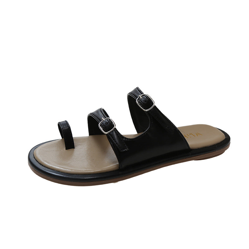 Women's Outdoor Spring Niche Simplicity Toe Covering Sandals