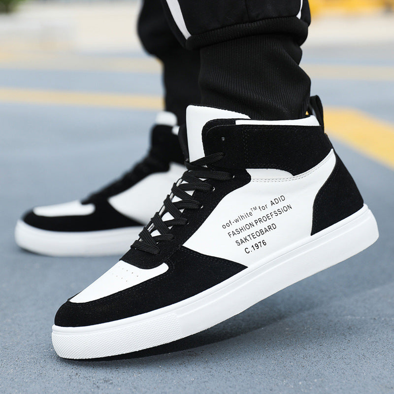 Men's Korean Style Trendy High Top Board Men's Shoes