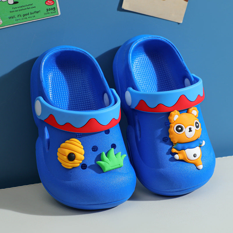 Children's Summer Home Soft Bottom Cartoon Boy Hole Kid's Shoes