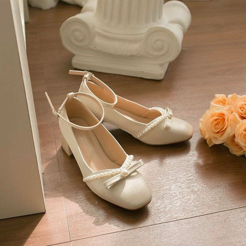 French Style Vintage Mary Jane Gentle Sweet Shu Heels