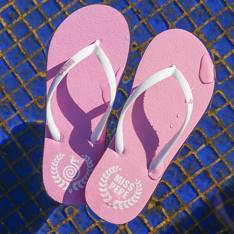 Bequeme Flip-Flops für Damen im Freien, einfache Flip-Flops für den Strand am Meer