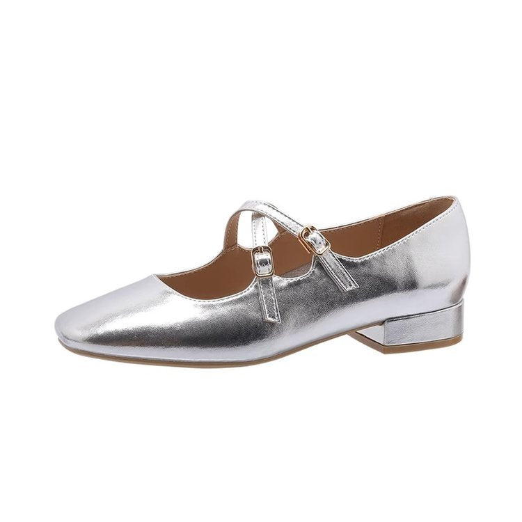 Damen Mary Jane Sommer Low-Cut Low Temperament Ballet Heels