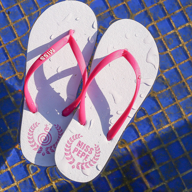 Bequeme Flip-Flops für Damen im Freien, einfache Flip-Flops für den Strand am Meer