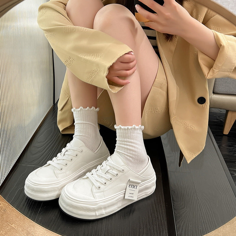 Women's Soft Bottom Lace Up Two-way Lazy Casual Shoes