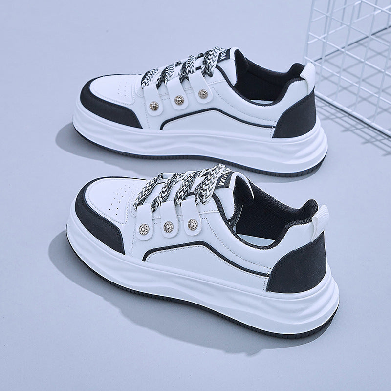 Women's White Fashionable Spring Platform Female All-matching Canvas Shoes