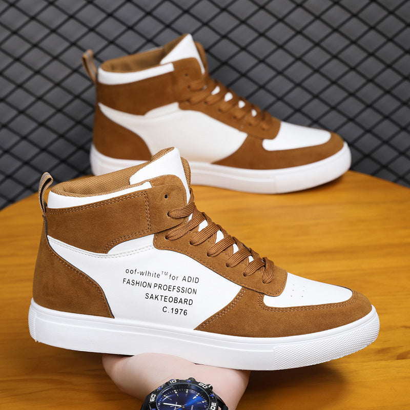 Men's Korean Style Trendy High Top Board Men's Shoes