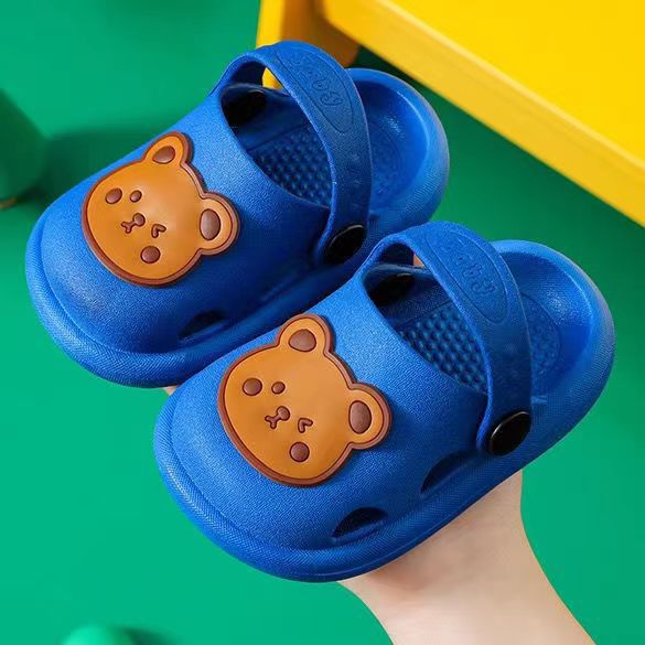 Children's Plastic Cartoon Bear Home Cute Hole Kid's Shoes