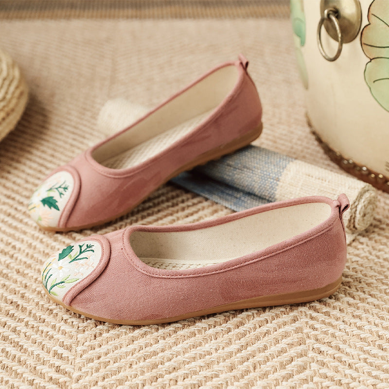 Women's Ethnic Style Shallow Canvas Shoes