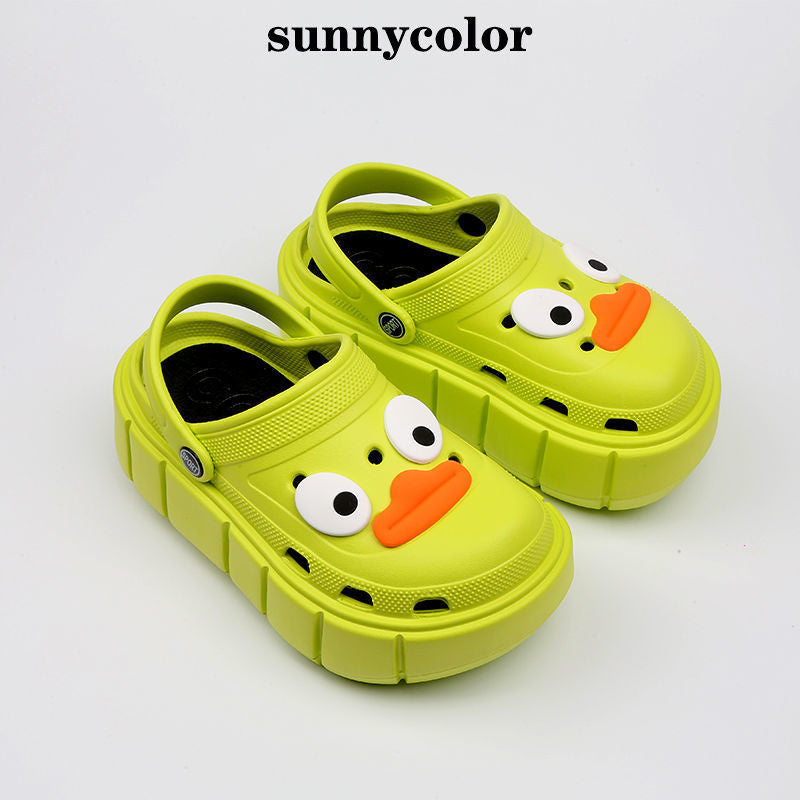 Women's Cute Cartoon Thick Bottom Two-way Closed Women's Shoes