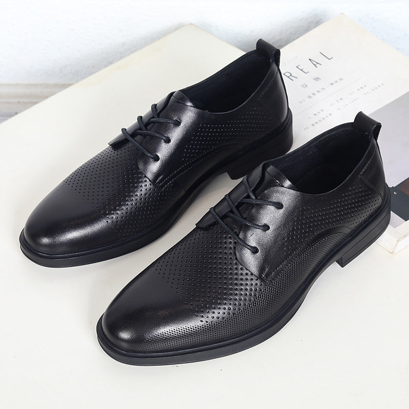 Men's Summer Hollow-out Business Breathable Comfortable Leather Shoes