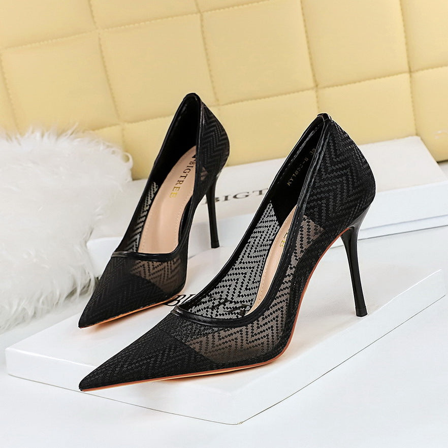 Women's Fashion High Stiletto Shallow Mouth Pointed Toe Women's Shoes