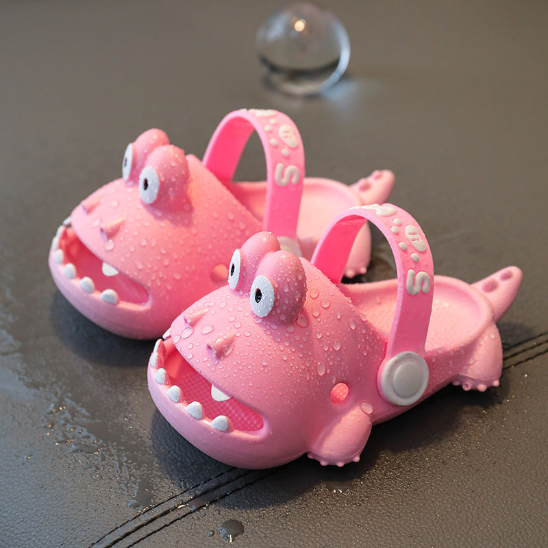 Children's Female Cute Cartoon Hole Home Pump Slippers