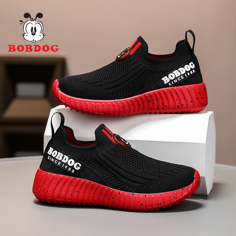 Children's Boys Breathable Mesh Surface Slip-on Running Sneakers