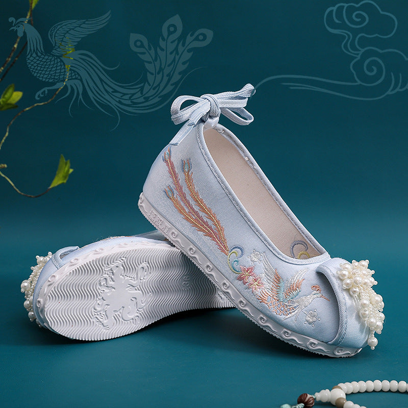 Chaussures en toile de style ancien à lacets avec semelle intérieure augmentant la hauteur des vêtements