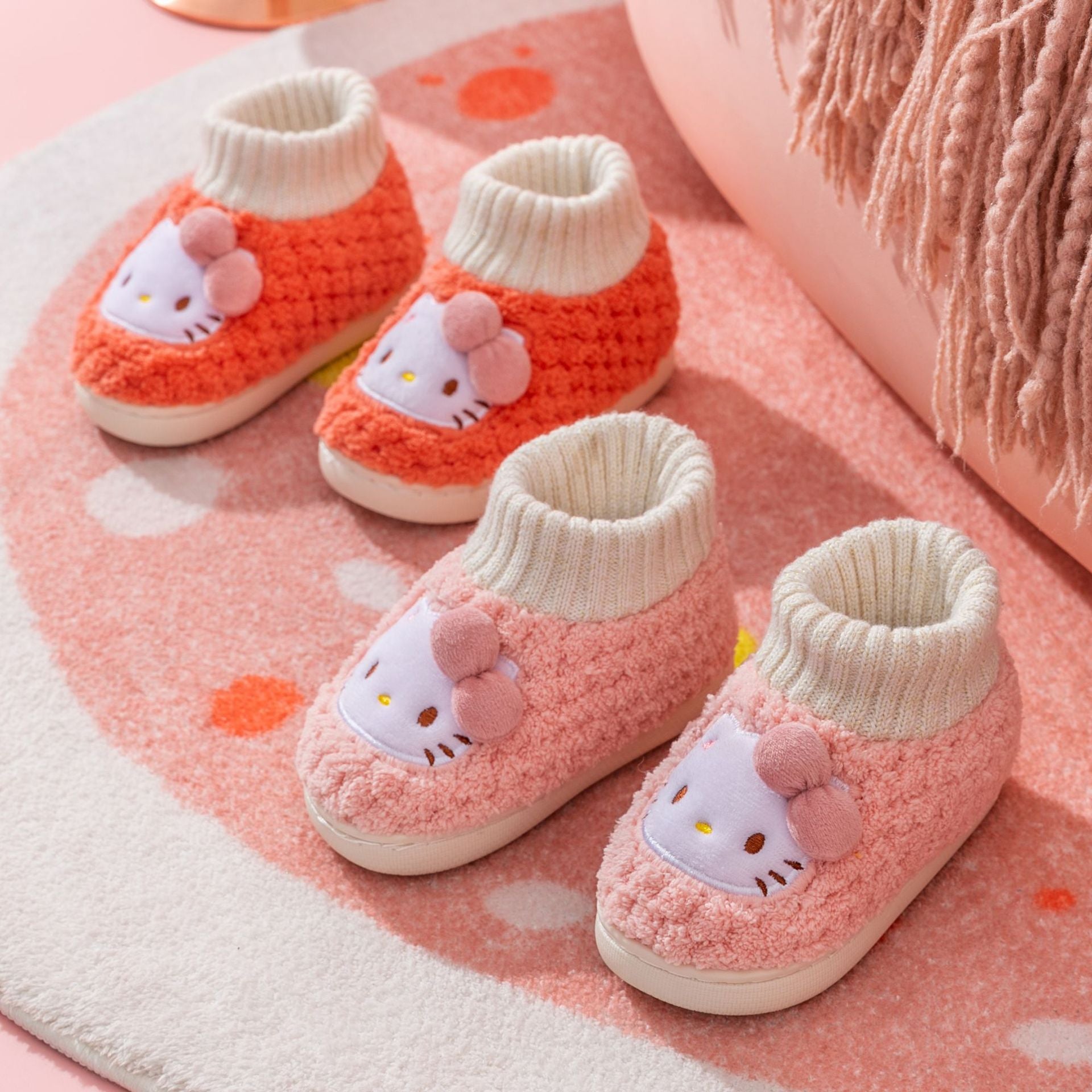 Chaussures chaudes et mignonnes en coton Hello Kitty pour enfants