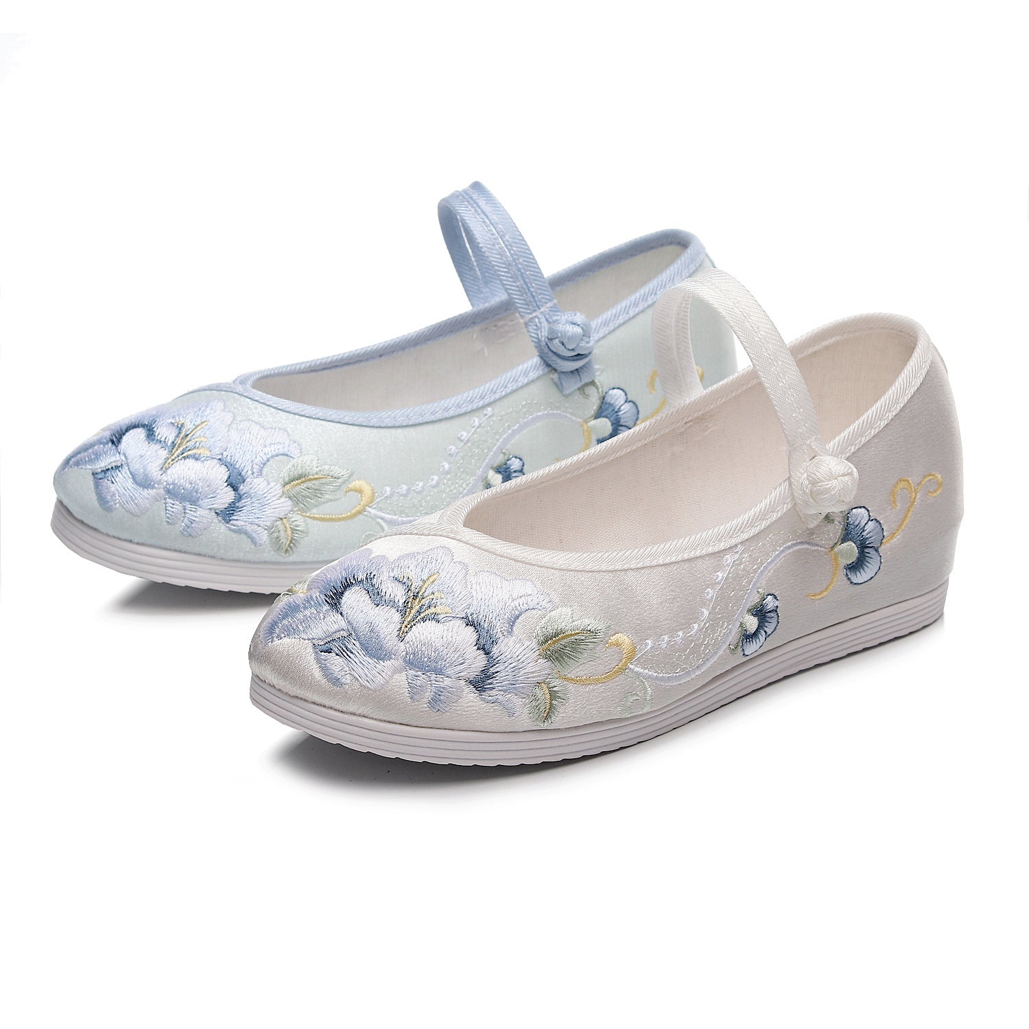 Insole Antique Series Flat Round Toe Embroidered For Han Canvas Shoes