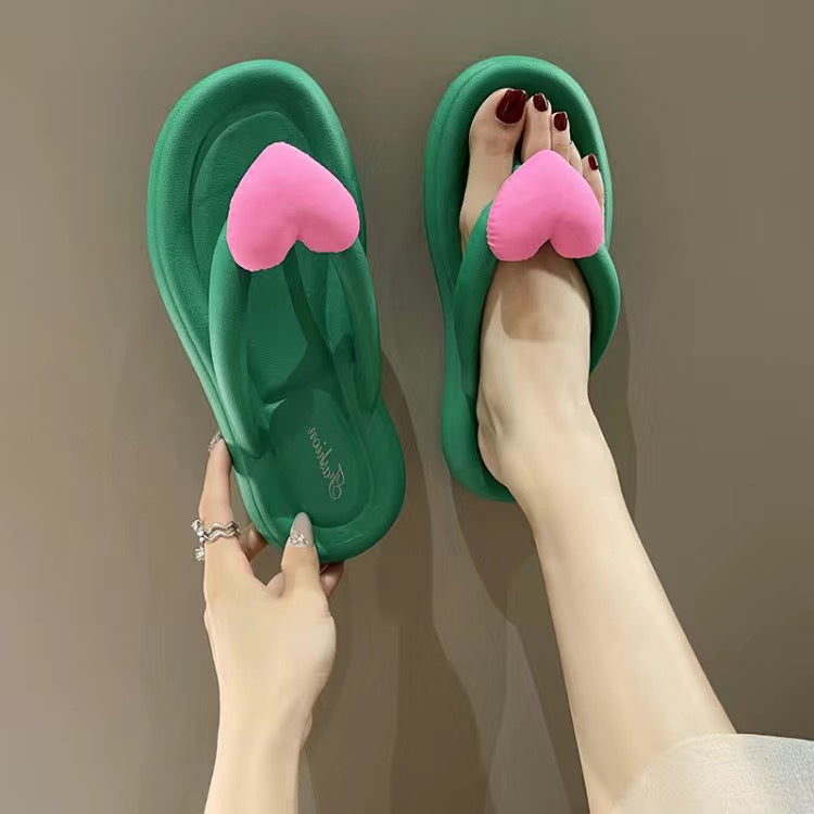 Women's Summer Flip-flops Fashionable Thick-soled Beach Bowknot Sandals