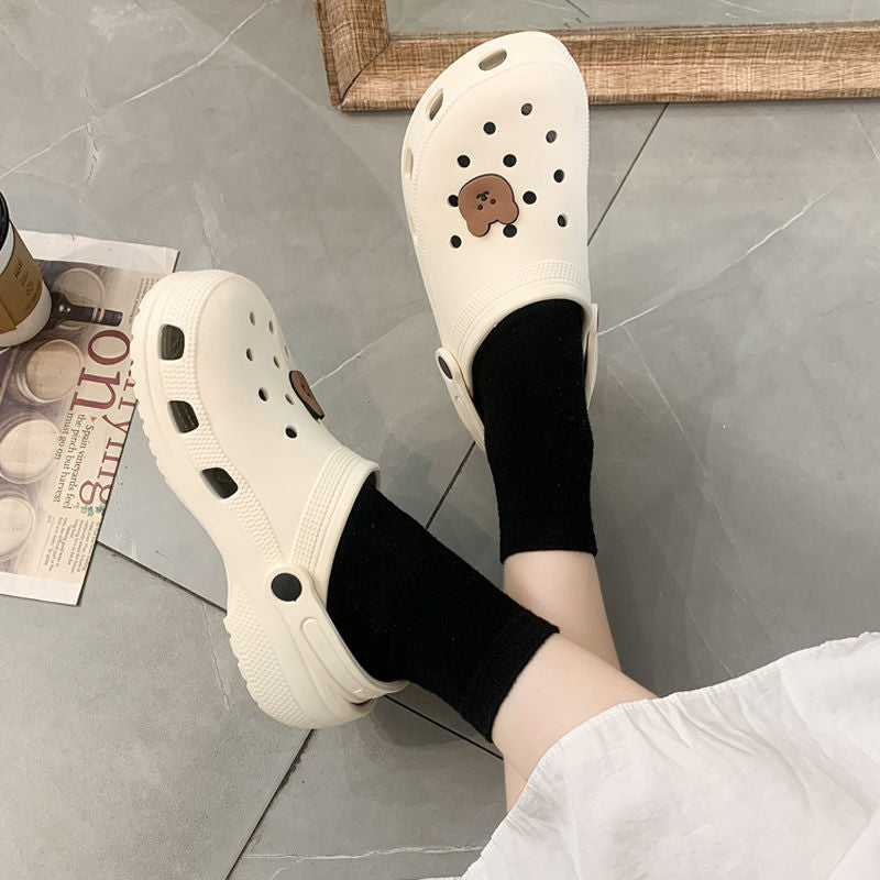 Women's Cute Cartoon Hole Fashion Outer Wear Women's Shoes