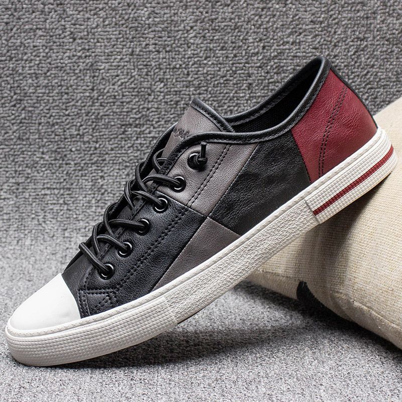 Men's Spring Korean Fashion Color Matching Skateboard Sneakers