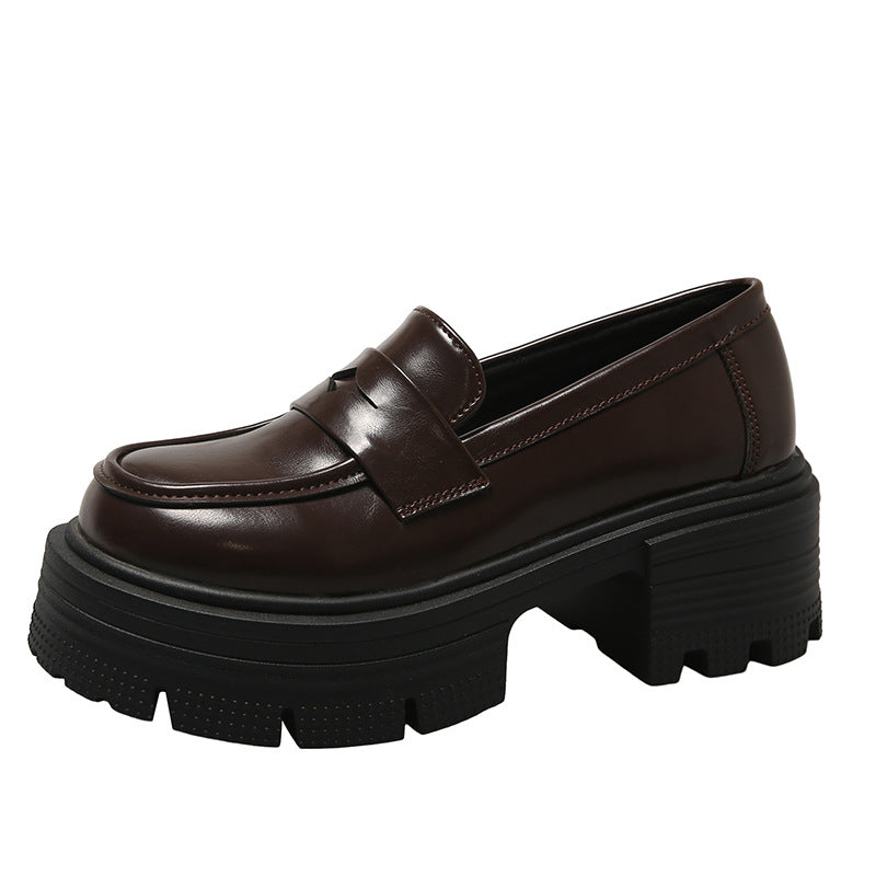 Modische kleine, klobige, süße, coole Loafer für Damen