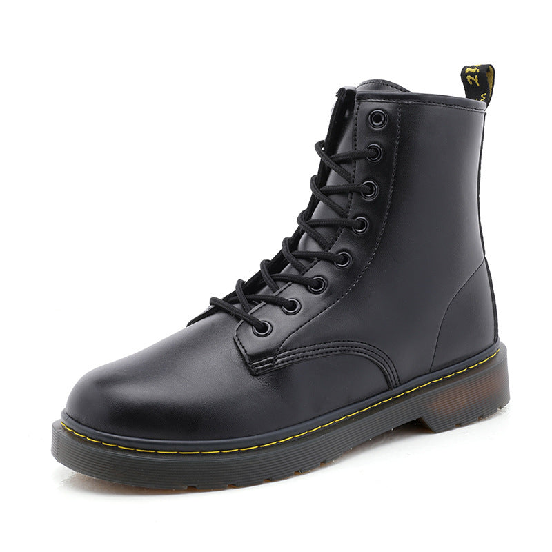 Beautiful Pretty Men's Winter Fleece-lined High-top Leather Shoes