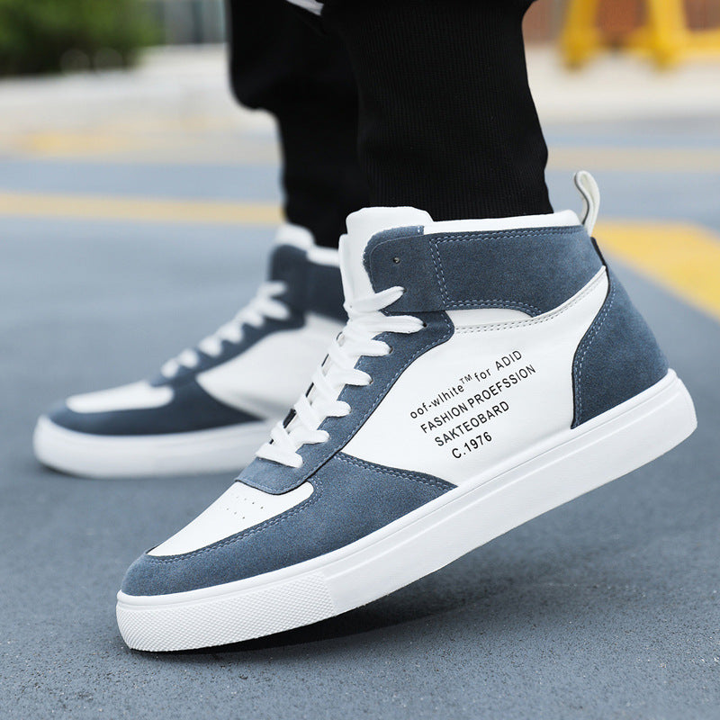 Men's Korean Style Trendy High Top Board Men's Shoes