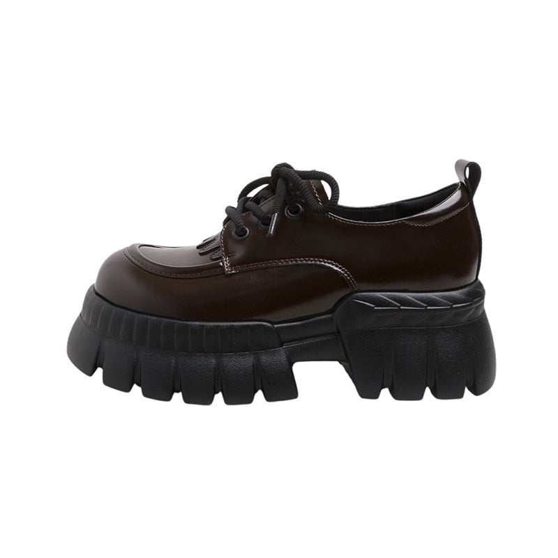 Small British Style Muffin Thick-soled Thick Loafers