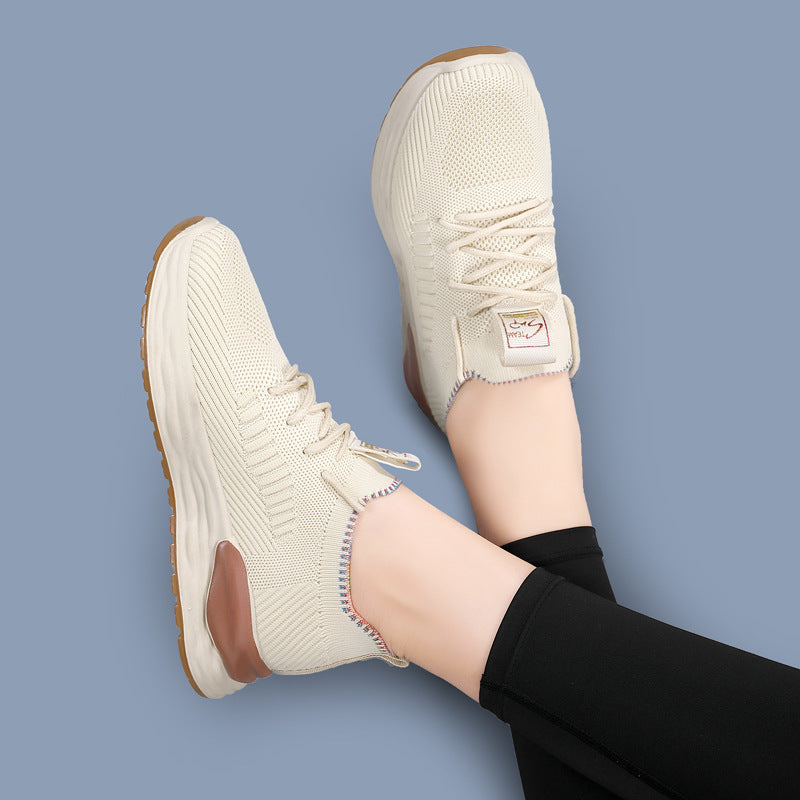 Women's Flying Woven Breathable Comfortable Old Sneakers