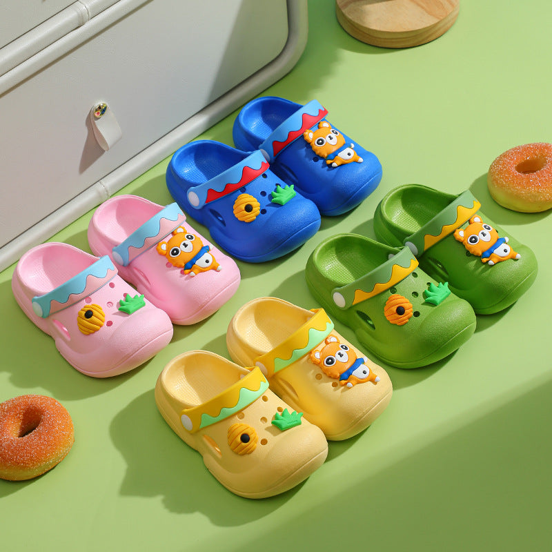 Children's Summer Home Soft Bottom Cartoon Boy Hole Kid's Shoes