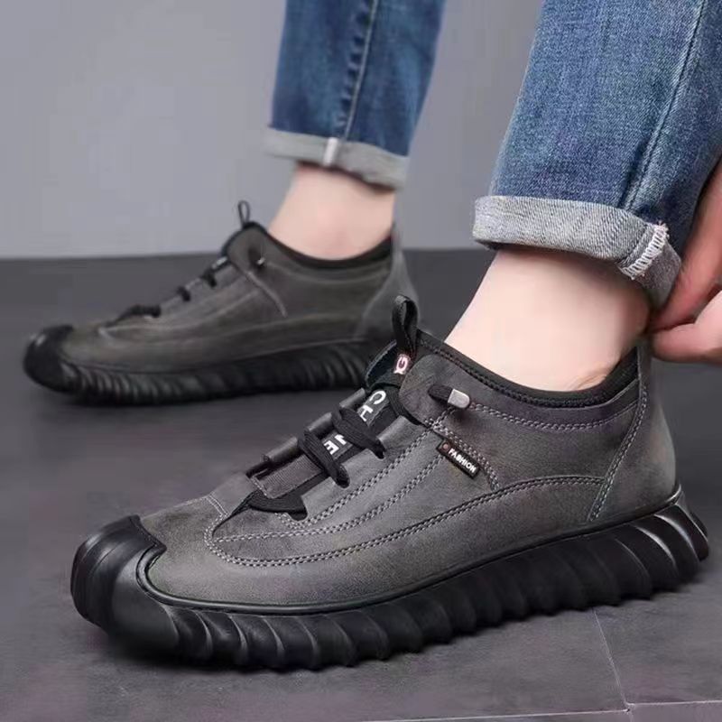 Baskets respirantes à semelle souple pour homme, chaussures d'extérieur vertes