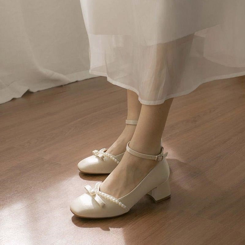 French Style Vintage Mary Jane Gentle Sweet Shu Heels