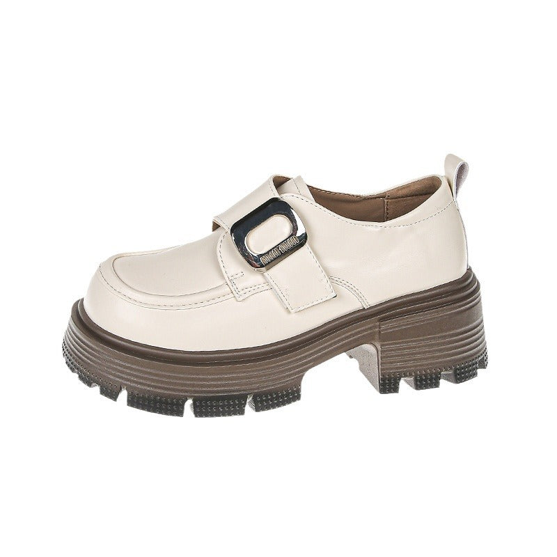 Women's Small British Style Spring Slip-on Thick Loafers