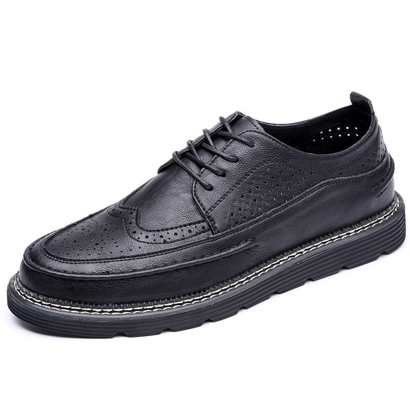 Men's Summer Hollow Breathable Business Brogue Korean Casual Shoes