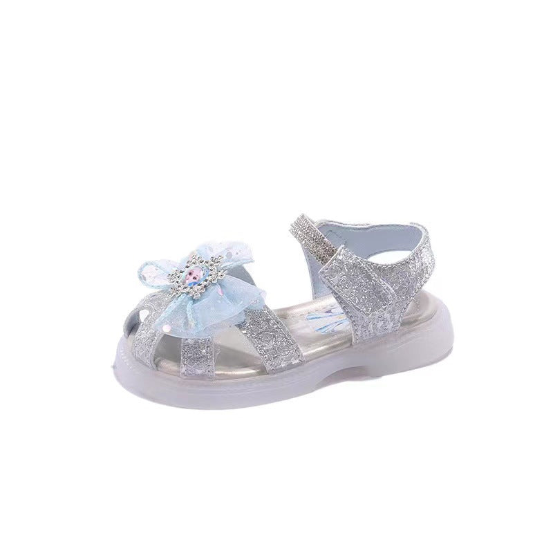 Elsa Summer Princess Toe Box Soft Bottom Sandals