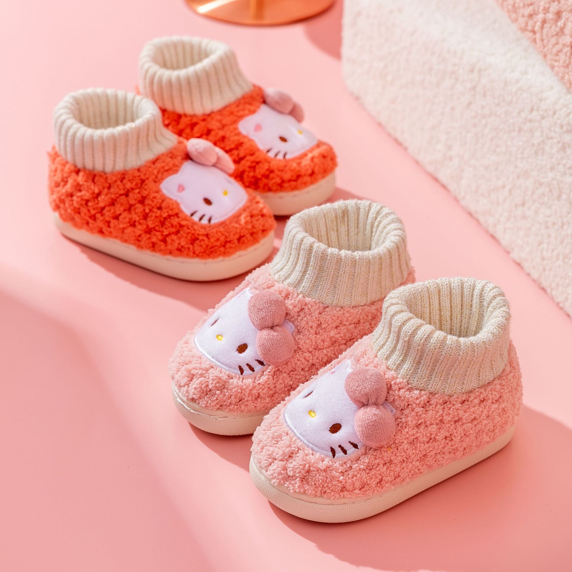 Chaussures chaudes et mignonnes en coton Hello Kitty pour enfants