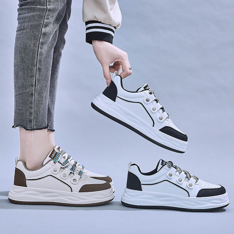 Women's White Fashionable Spring Platform Female All-matching Canvas Shoes