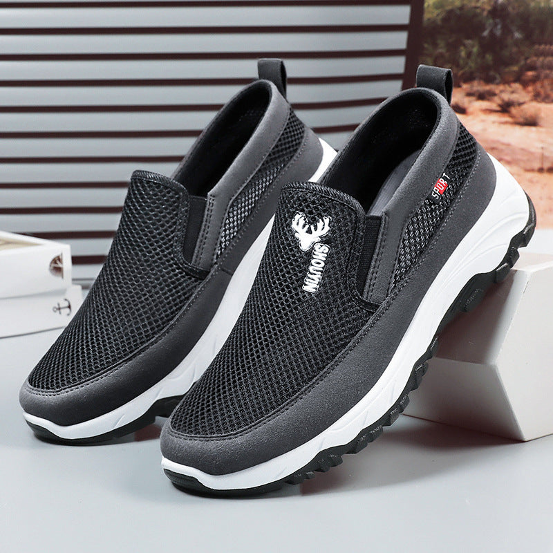 Men's Summer Mesh Surface Slip-on Comfortable Breathable Casual Shoes