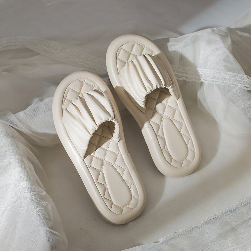 Casual Women's Summer Pleated Soft Platform Sandals