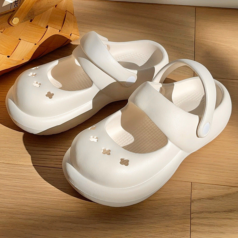 Women's Closed-toe Summer Wear Cute Princess Thick-soled Sandals