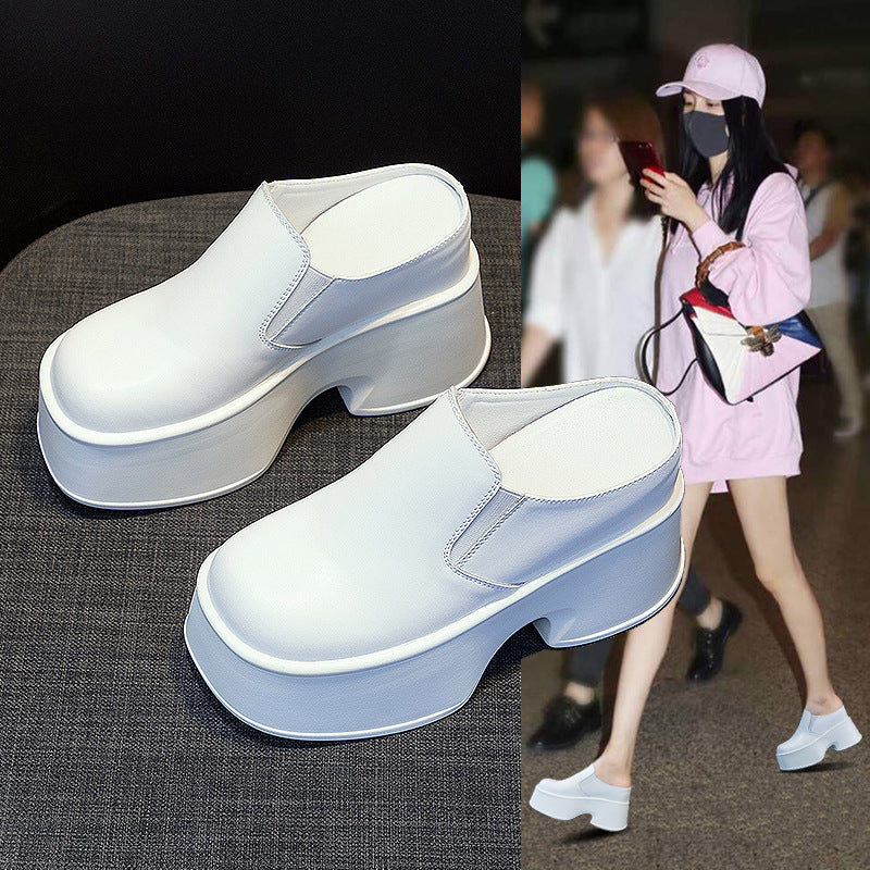 Elegant Women's Spring Simple Fashion Thick Slippers