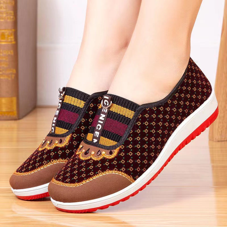 Traditional Cotton Female Fleece Lined Padded Women's Shoes