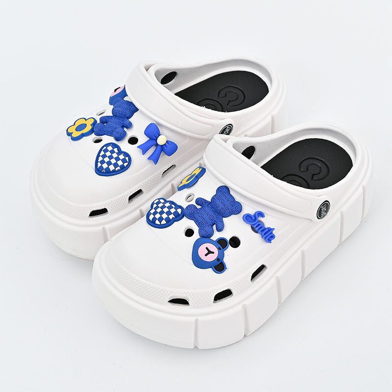 Women's Cute Cartoon Thick Bottom Two-way Closed Women's Shoes