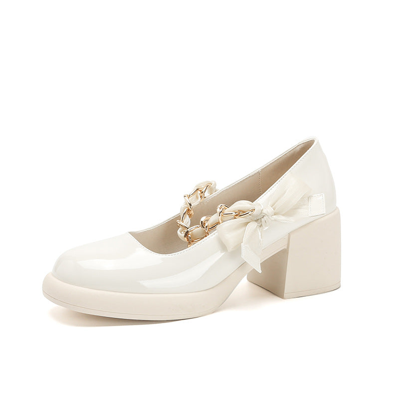 Mary Jane Summer With Bowknot Low-cut Fairy Loafers