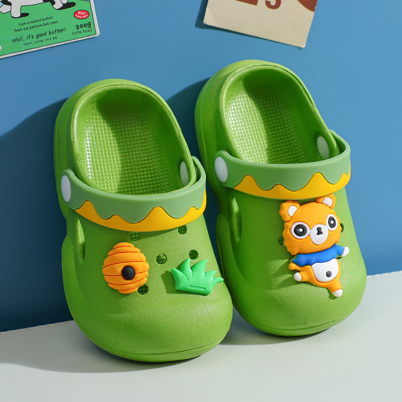 Children's Summer Home Soft Bottom Cartoon Boy Hole Kid's Shoes