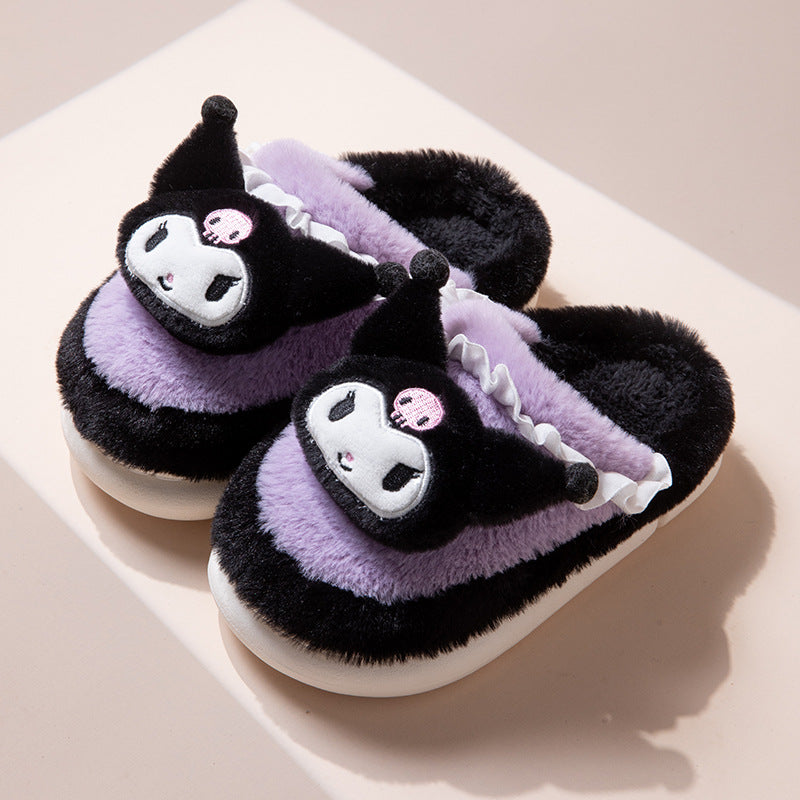 Chaussures d'hiver en coton glamour et chaudes pour enfants